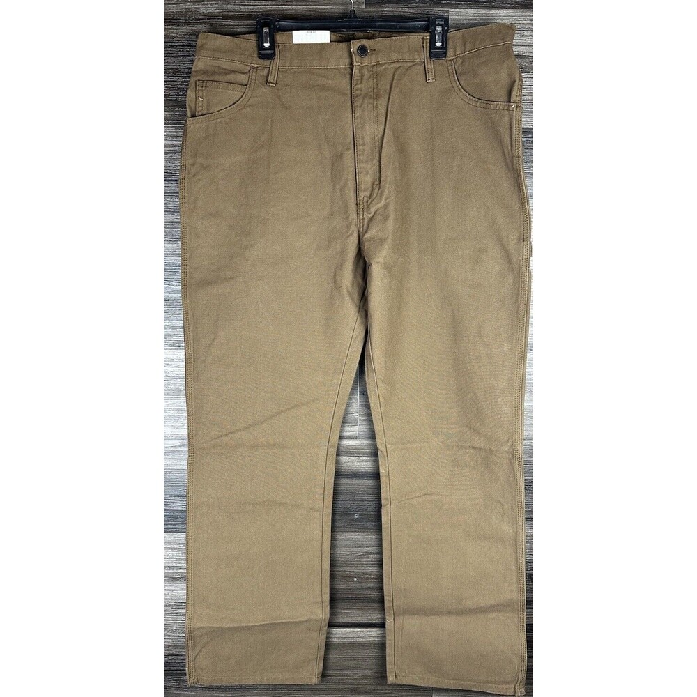 Dickies Carpenter Pants Mens 40x32 Brown Canvas‎ Cargo Utility Work Relaxed Fit